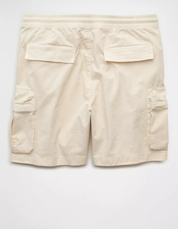 Pull‑On Stretch Twill Cargo Men's Shorts With Multiple Utility Pockets