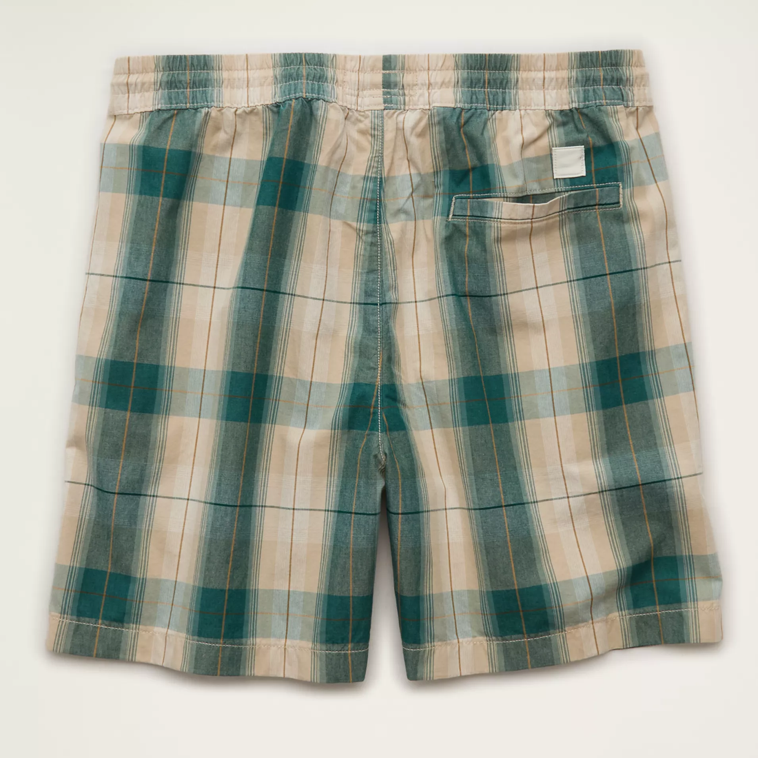 Vintage Washed Drawstring Pull‑On Men's Shorts With Stretch Mobility